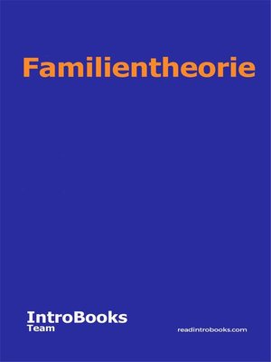 cover image of Familientheorie